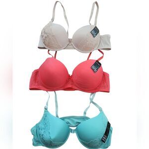 Laks Comfort Front-Close Underwire Bras Set Of 3 Size 38C